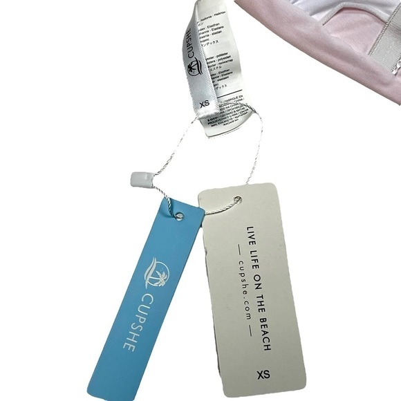 CUPSHE ONE SHOULDER AB31075M SALMON HIGH CUT ONE PIECE BATHING SWIMSUIT - Picture 13 of 16